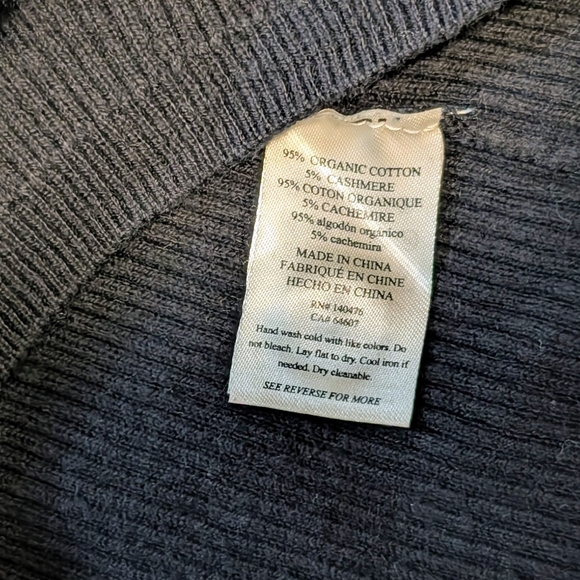 Faherty Mikki Henley Top | Navy & Cream | EUC | XL - Picture 11 of 11